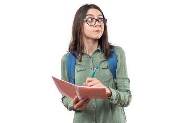 thinking-young-school-woman-wearing-glasses-with-backpack-writing-something-notebook-removebg-preview